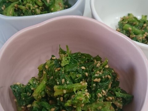 子供も食べやすい！菜の花のたっぷりゴマ和え